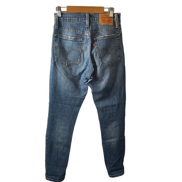 Levi's Wedgie Skinny Distressed Ripped Jeans Size 25 - Picture 5 of 7